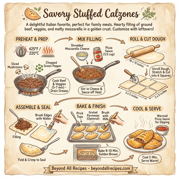 Savory Stuffed Calzones instructions