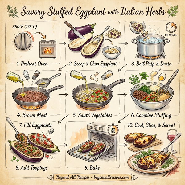 Savory Stuffed Eggplant with Italian Herbs instructions