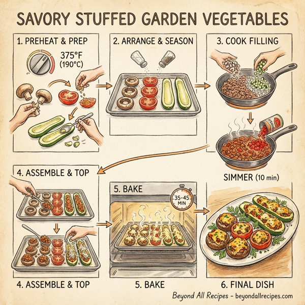 Savory Stuffed Garden Vegetables instructions