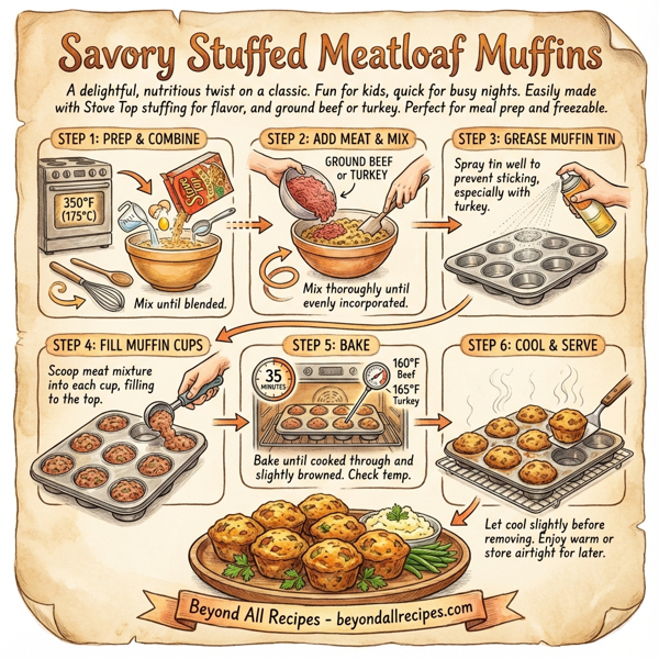 Savory Stuffed Meatloaf Muffins instructions