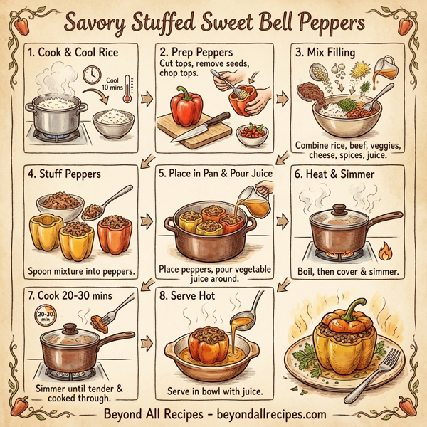 Savory Stuffed Sweet Bell Peppers instructions