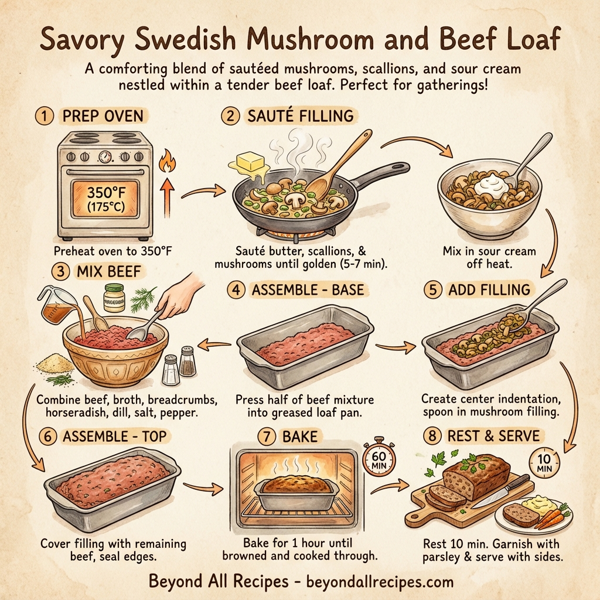 Savory Swedish Mushroom and Beef Loaf instructions