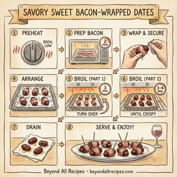 Savory Sweet Bacon-Wrapped Dates instructions