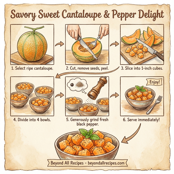 Savory Sweet Cantaloupe & Pepper Delight instructions