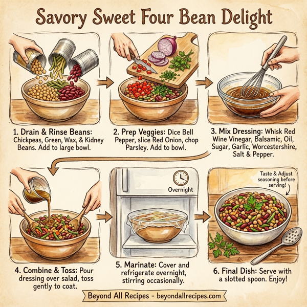 Savory Sweet Four Bean Delight instructions