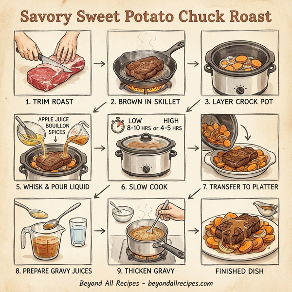 Savory Sweet Potato Chuck Roast instructions