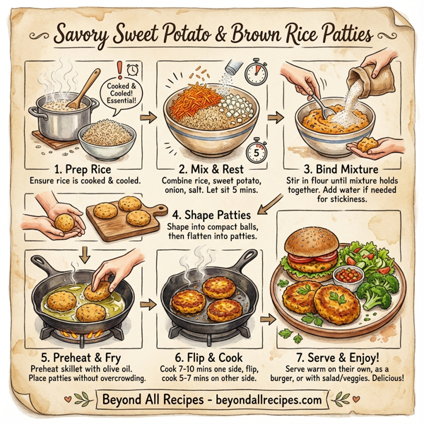 Savory Sweet Potato & Brown Rice Patties instructions