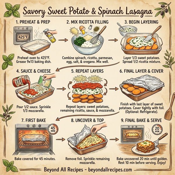Savory Sweet Potato & Spinach Lasagna instructions