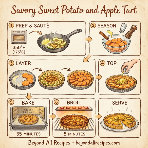 Savory Sweet Potato and Apple Tart instructions