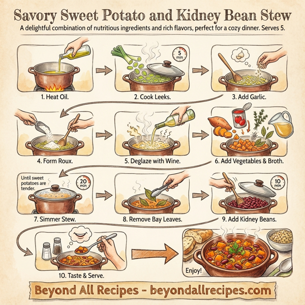 Savory Sweet Potato and Kidney Bean Stew instructions