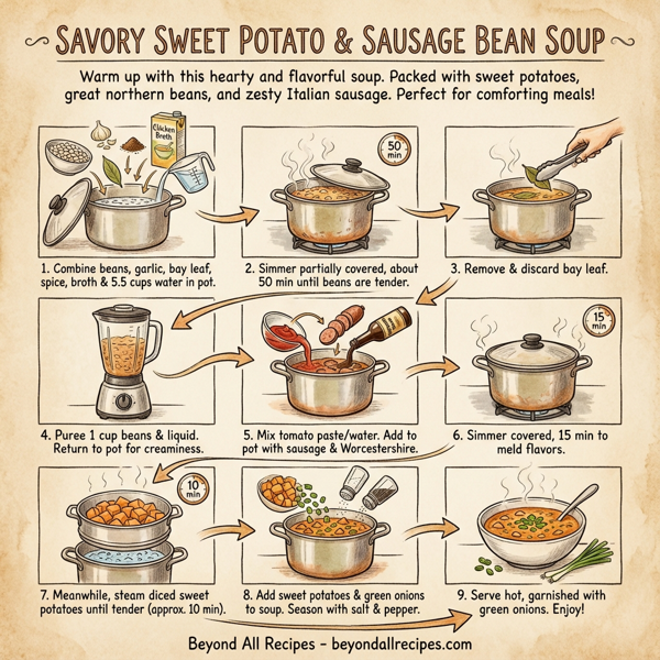 Savory Sweet Potato and Sausage Bean Soup instructions