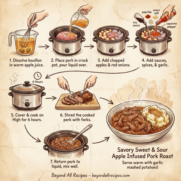 Savory Sweet & Sour Apple Infused Pork Roast instructions