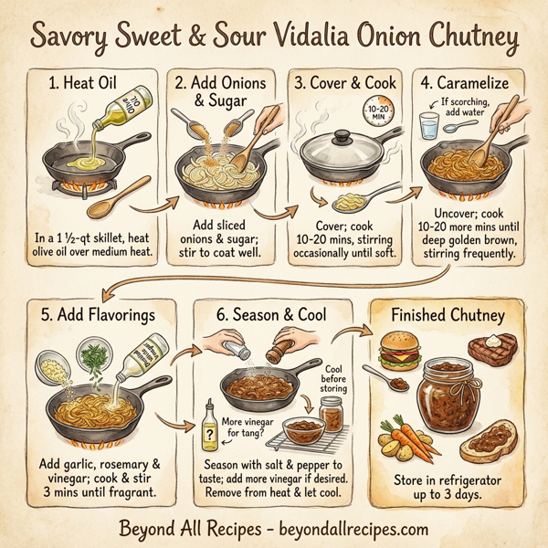 Savory Sweet & Sour Vidalia Onion Chutney instructions