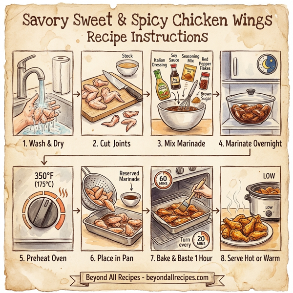 Savory Sweet & Spicy Chicken Wings instructions