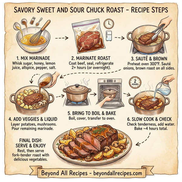 Savory Sweet and Sour Chuck Roast instructions
