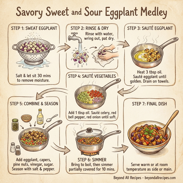 Savory Sweet and Sour Eggplant Medley instructions