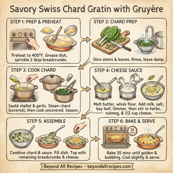 Savory Swiss Chard Gratin with Gruyère instructions