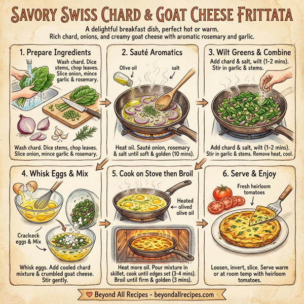 Savory Swiss Chard & Goat Cheese Frittata instructions