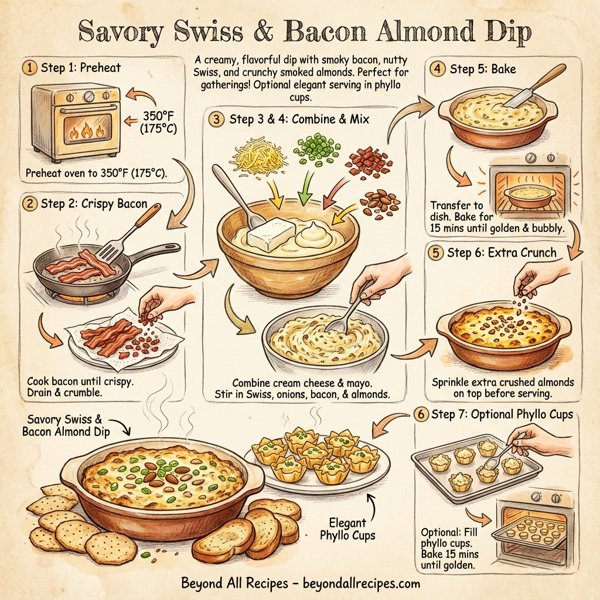 Savory Swiss & Bacon Almond Dip instructions