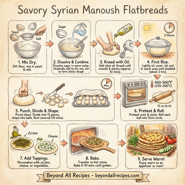 Savory Syrian Manoush Flatbreads instructions