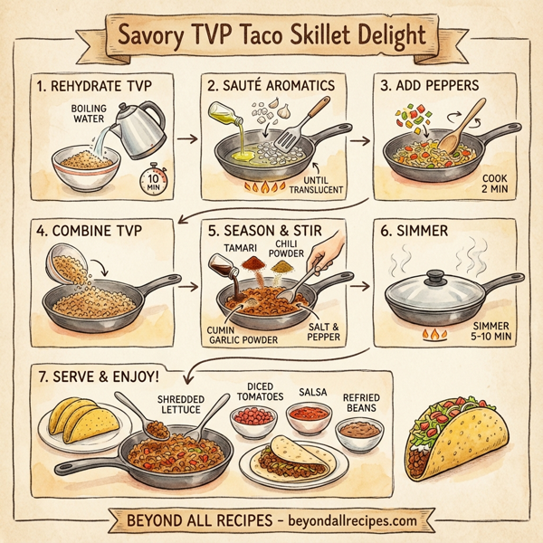 Savory TVP Taco Skillet Delight instructions