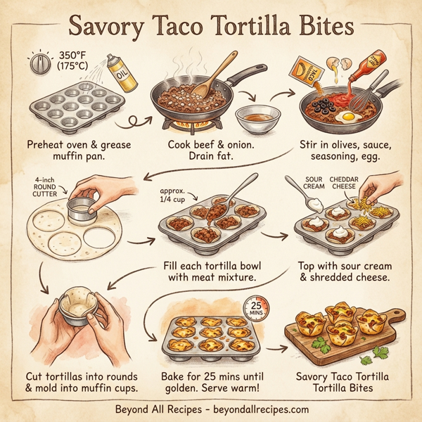 Savory Taco Tortilla Bites instructions