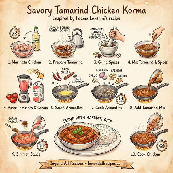 Savory Tamarind Chicken Korma instructions