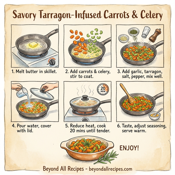 Savory Tarragon-Infused Carrots and Celery instructions