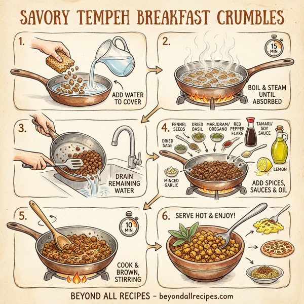 Savory Tempeh Breakfast Crumbles instructions