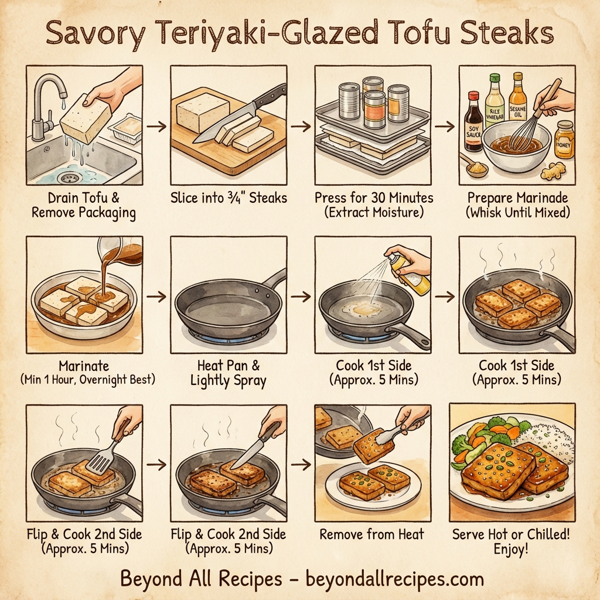 Savory Teriyaki-Glazed Tofu Steaks instructions