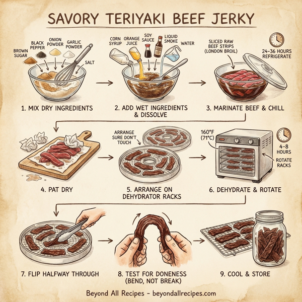 Savory Teriyaki Beef Jerky instructions