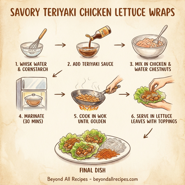 Savory Teriyaki Chicken Lettuce Wraps instructions