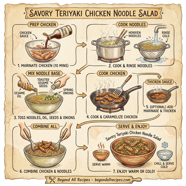 Savory Teriyaki Chicken Noodle Salad instructions