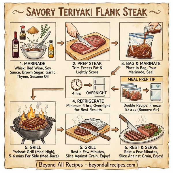Savory Teriyaki Flank Steak instructions