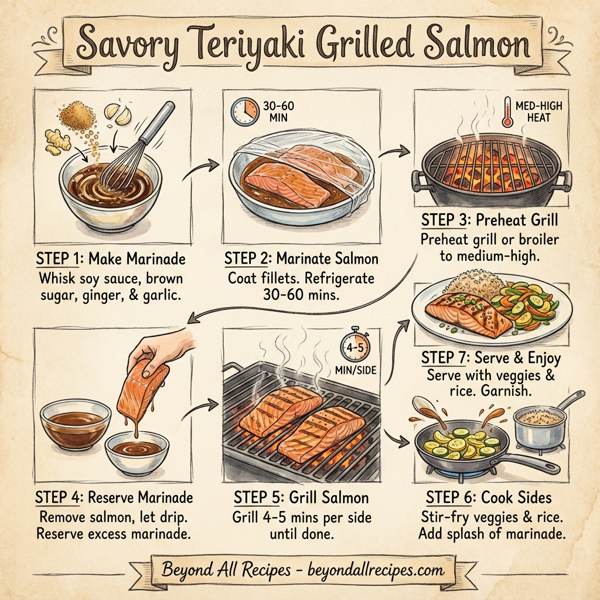 Savory Teriyaki Grilled Salmon instructions