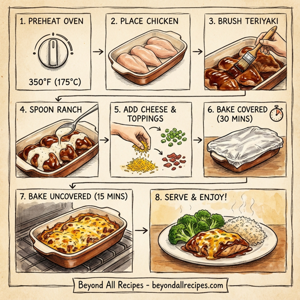 Savory Teriyaki Ranch Cheesy Chicken Bake instructions