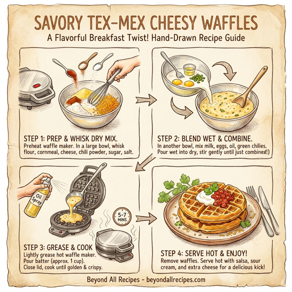Savory Tex-Mex Cheesy Waffles instructions