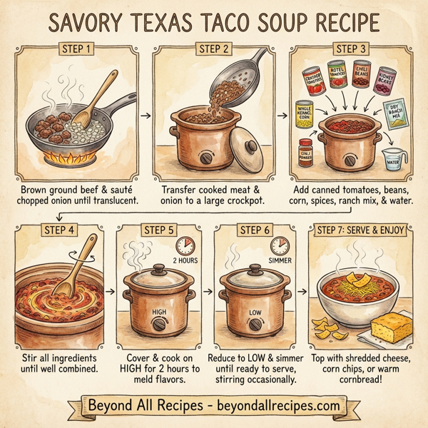 Savory Texas Taco Soup instructions