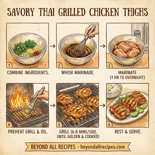 Savory Thai Grilled Chicken Thighs instructions