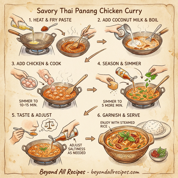 Savory Thai Panang Chicken Curry instructions