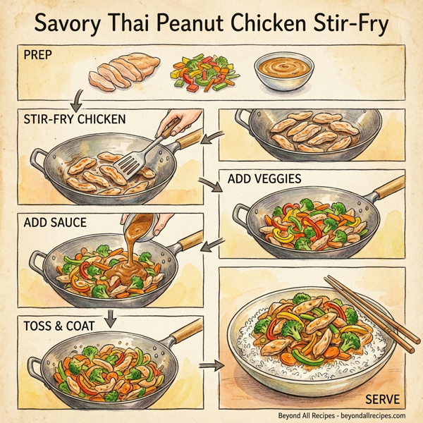 Savory Thai Peanut Chicken Stir-Fry instructions