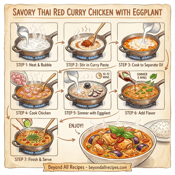 Savory Thai Red Curry Chicken with Eggplant instructions