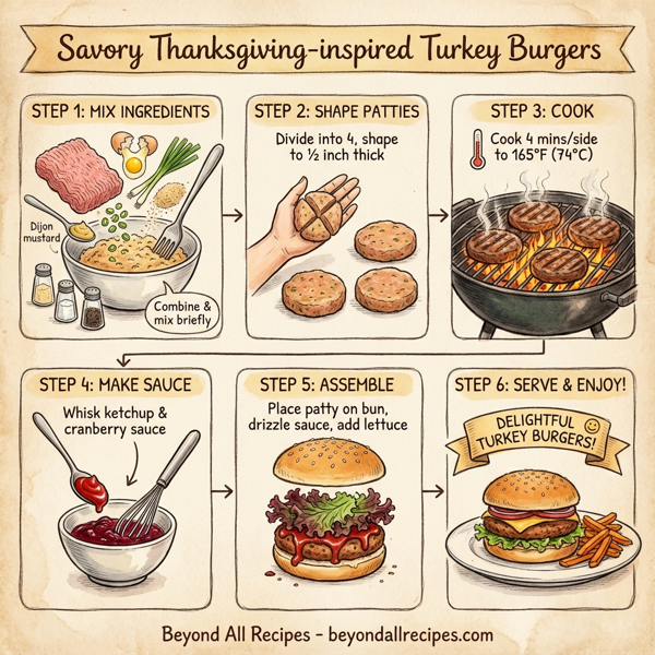 Savory Thanksgiving-inspired Turkey Burgers instructions