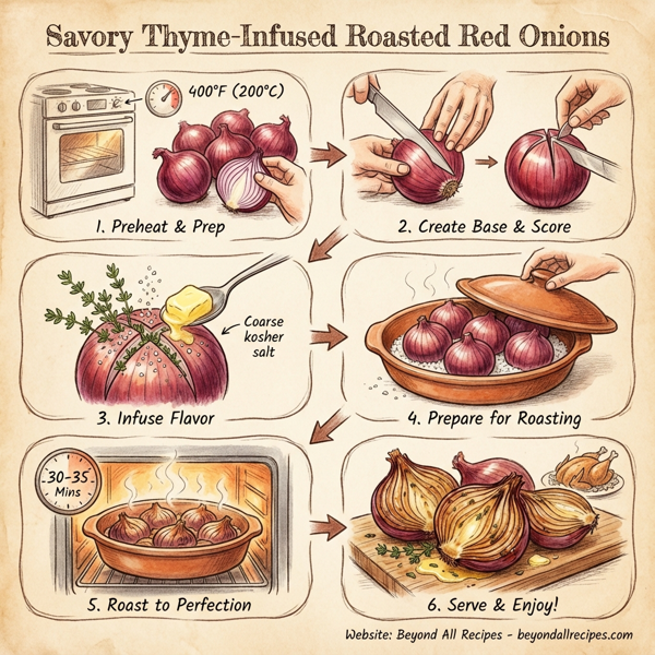Savory Thyme-Infused Roasted Red Onions instructions