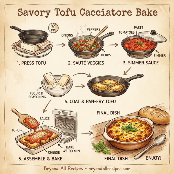 Savory Tofu Cacciatore Bake instructions
