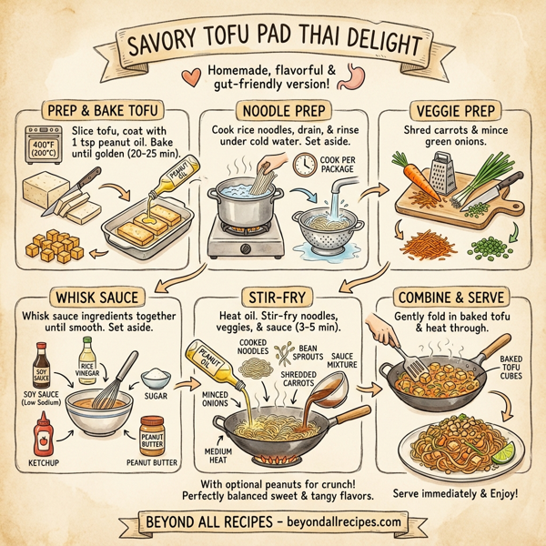 Savory Tofu Pad Thai Delight instructions