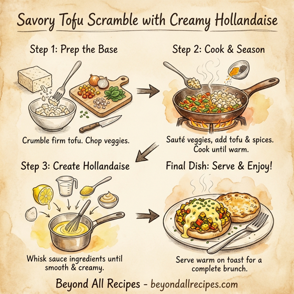 Savory Tofu Scramble with Creamy Hollandaise instructions
