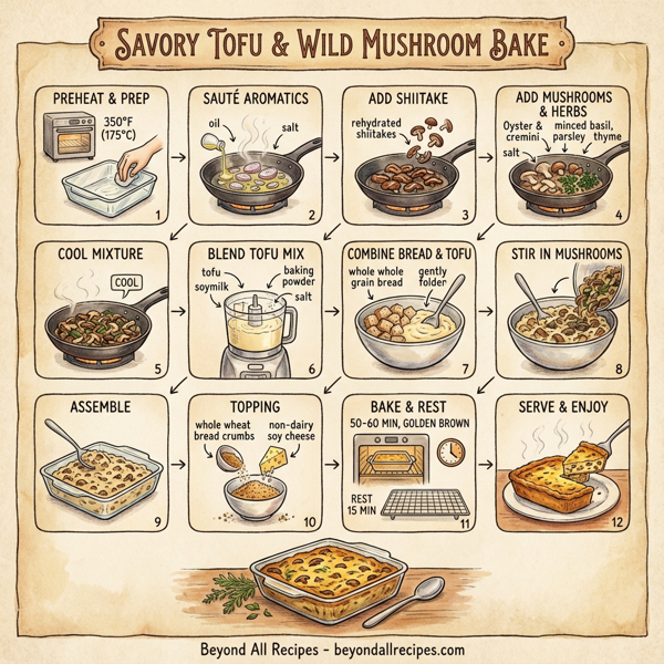 Savory Tofu and Wild Mushroom Bake instructions