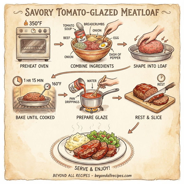 Savory Tomato-Glazed Meatloaf instructions