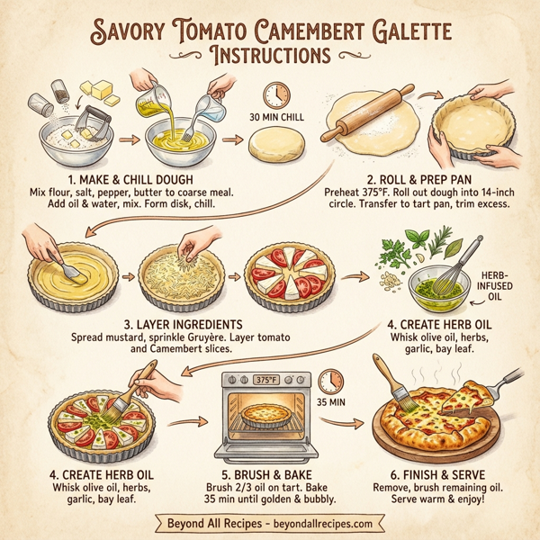 Savory Tomato Camembert Galette instructions